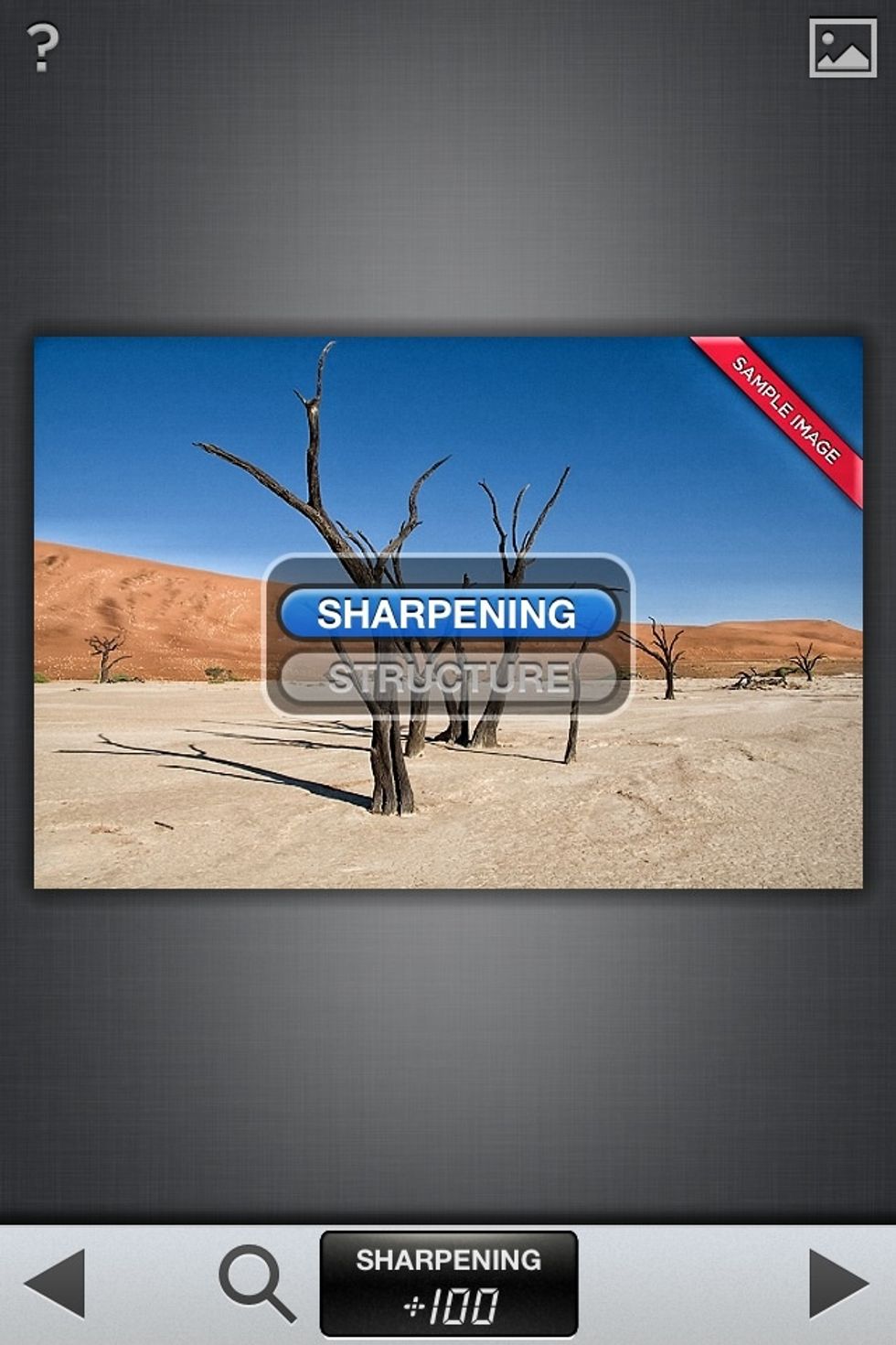 Snapseed app touch image to find type of edit  This is sharpening and structure under Detail start here