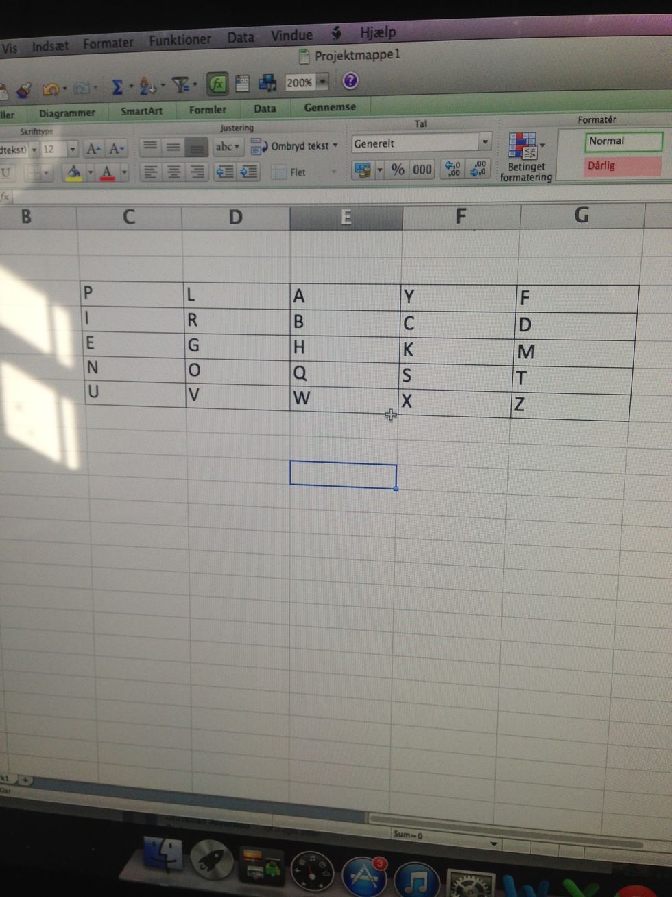 So as you can see I wrote the rest of the alphabet, but didn't use the same letters again, so basically you write the whole alphabet but without using the same letters.