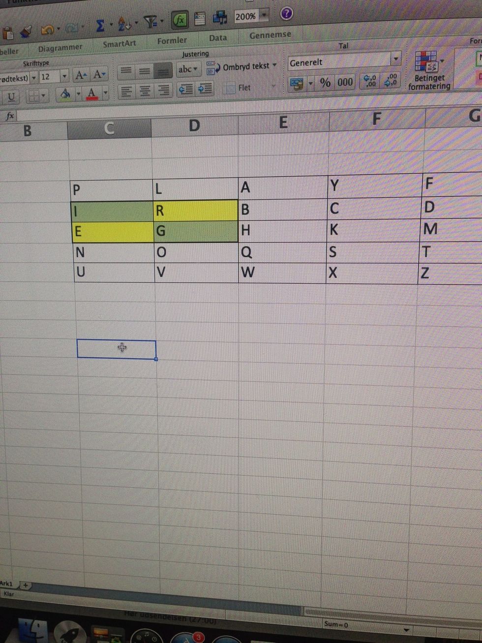 So basically we have ER encoded to GI. So e becomes G and R becomes I.