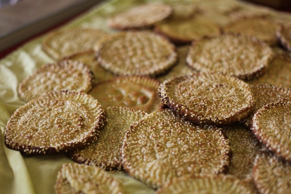 So first to explain as I'm sure some will question the origins of this biscuit. Middle Eastern Catholics make these during Easter and are called 2rass (arass). Well..