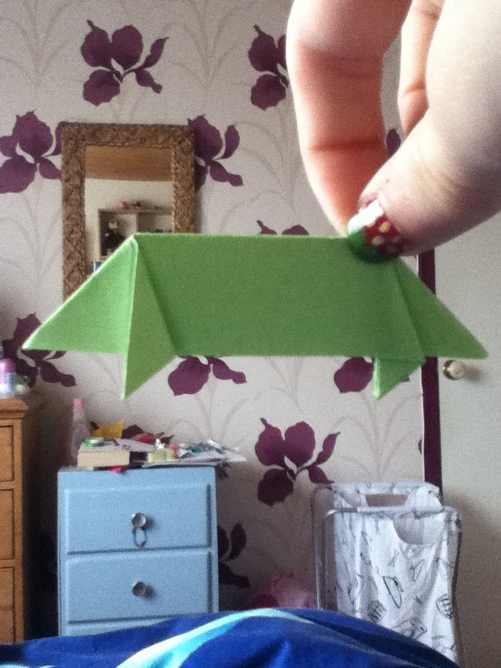 ...so fold both legs on one end so that they face the same way as the others.