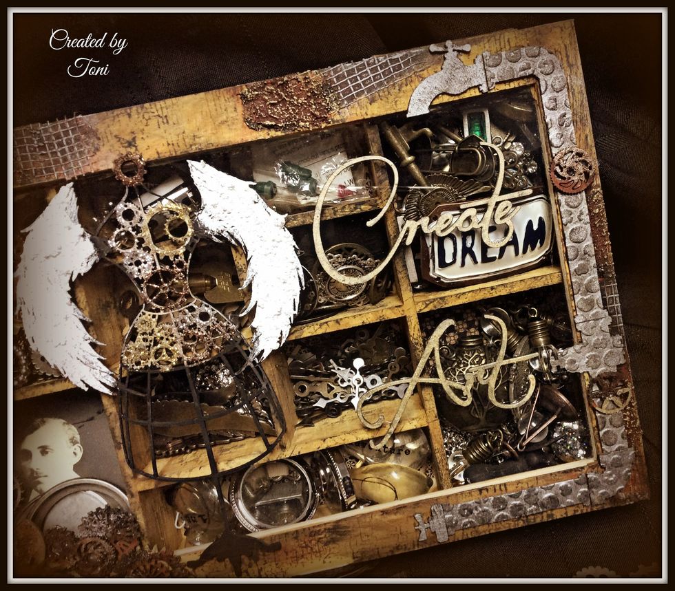 So get out your Steampunk thinking hat and add some fantasy and industrialize a trinket box to hold all your goodies in.