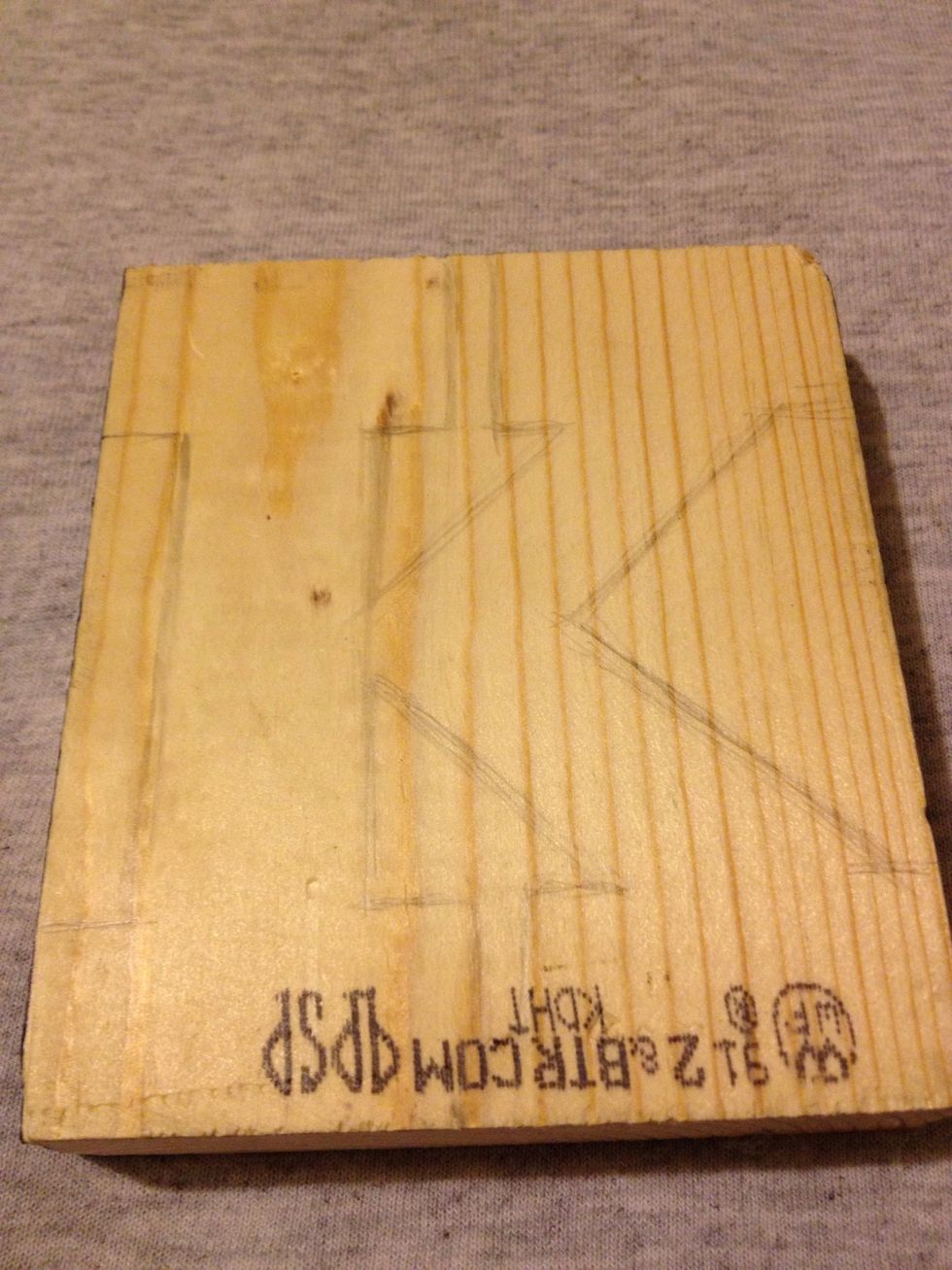 So go ahead and sketch out your letter. Get creative and create your own font if you wish