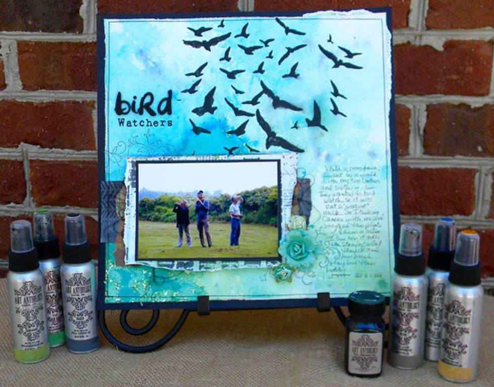 So grab some Colorations Sprays in your favorite colors and make your own pattered papers! It is so much fun and will be uniquely your own style to use for cards, scrapbook layouts and more.