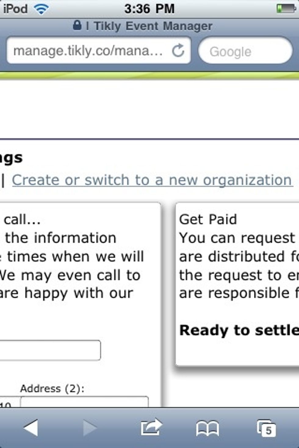 So! Head over to Tikly.co, log-in, then mosey on over to "account" in the upper right of the page. Hit "create or switch to new organization".
