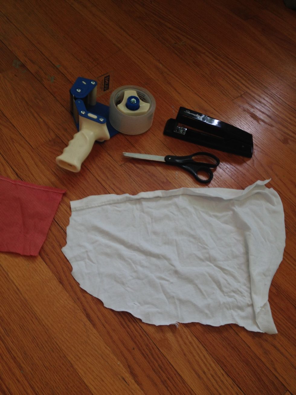 So here are your supplies. Making this takes no sewing skills or materials at all, which for me, makes it super convenient.