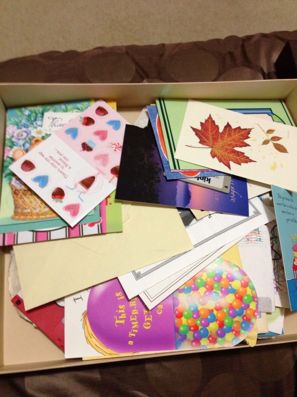 So here's my box of greeting cards that I've kept over the years from family & friends. I LOVE GETTING A CARD IN THE MAIL!!! \ud83d\ude03