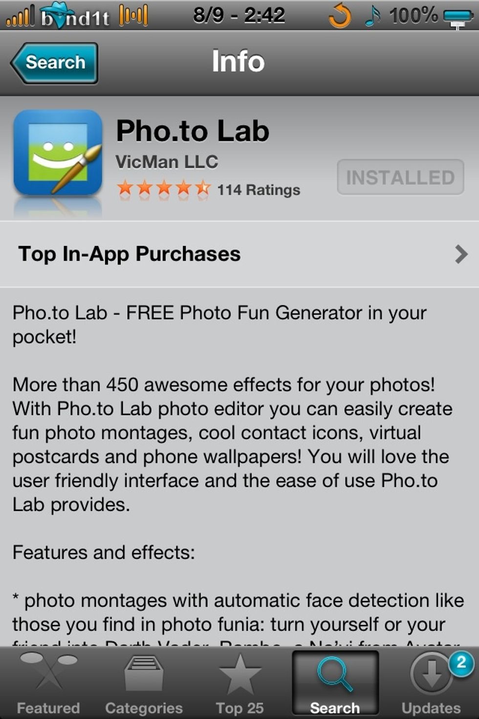 So I install the free version