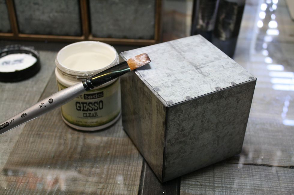 So I started out by covering them with Clear Gesso.