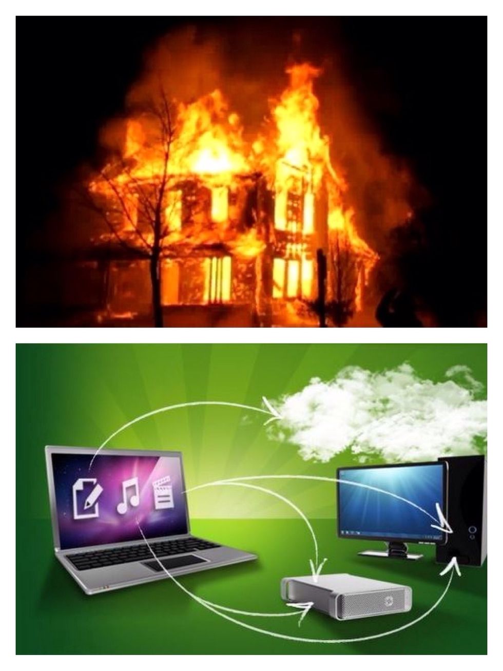 So: In case your house burns down, you'll be able to restore all data from the remote location of your choice!