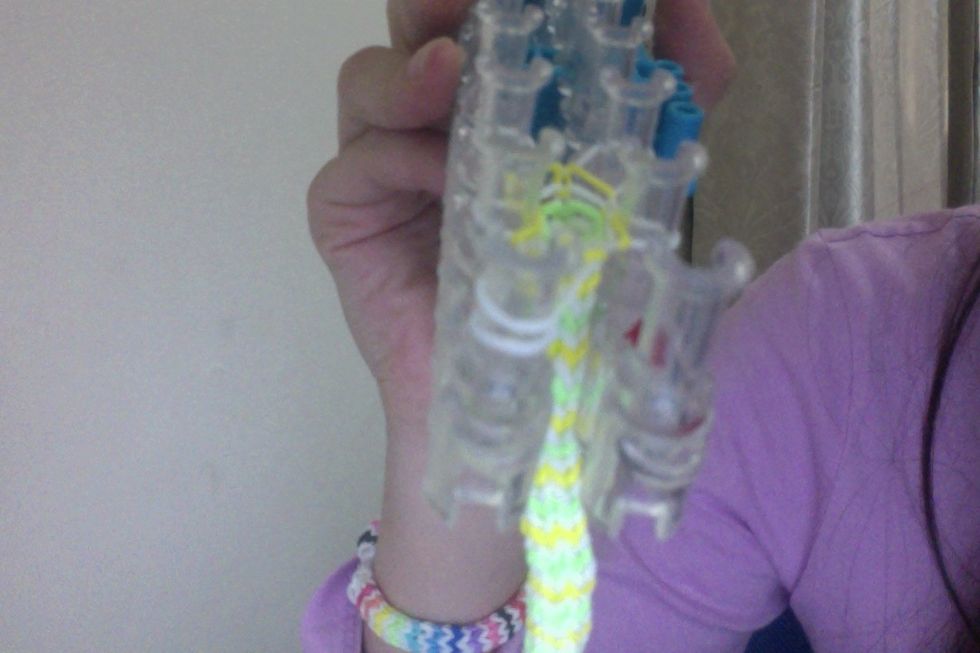 So it looks like this. Do this for the other 2 bands,