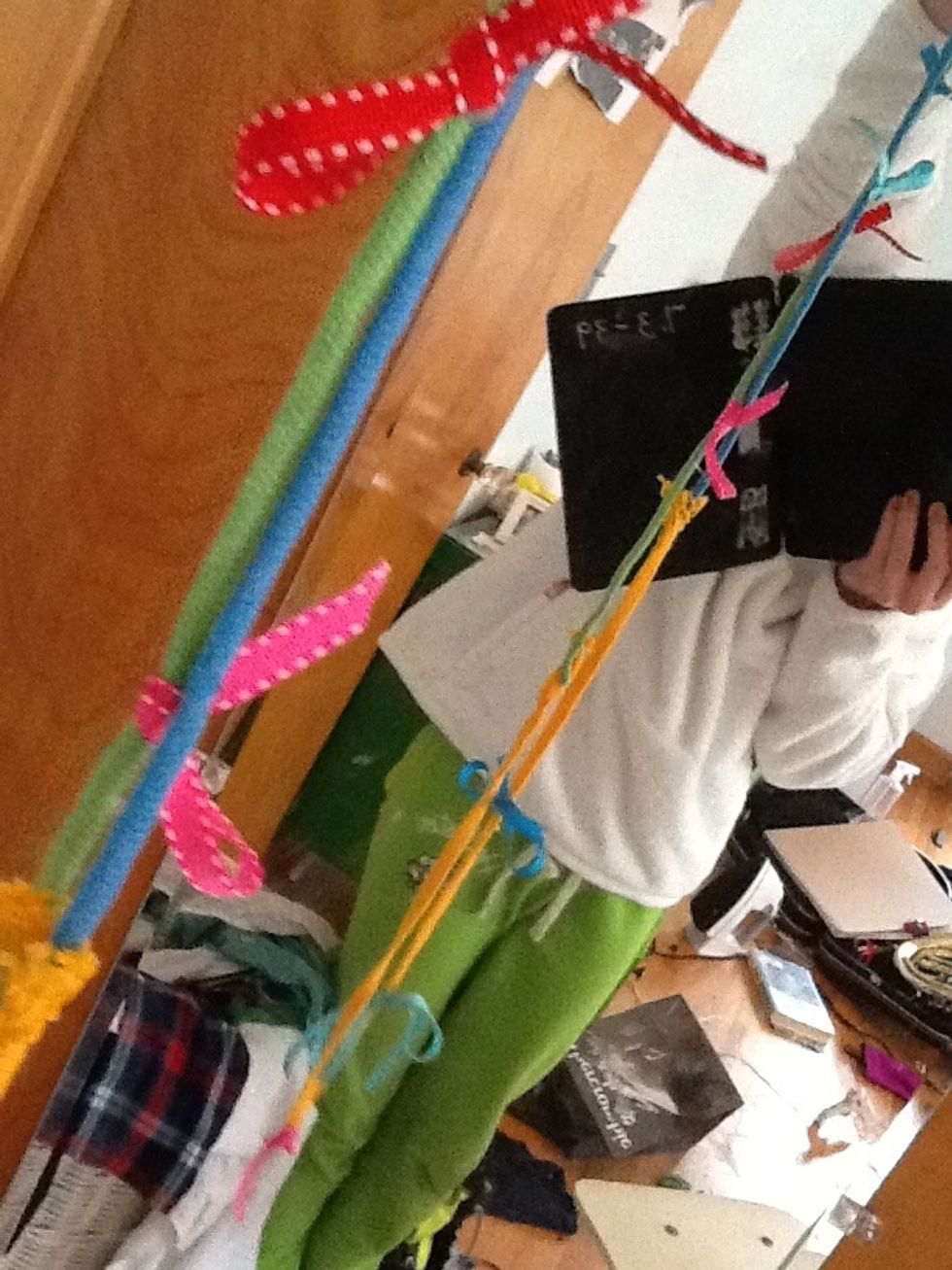 So it's one long strand (please excuse my messy room and jammies)