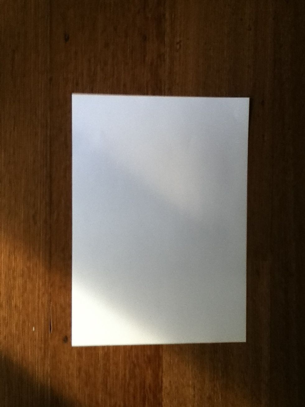 So just start off with a blank A4 sheet of paper...