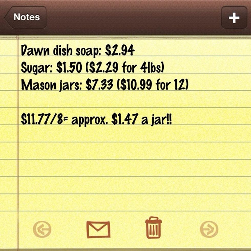 So let's see how we did... $1.47 a jar is NOT BAD!!