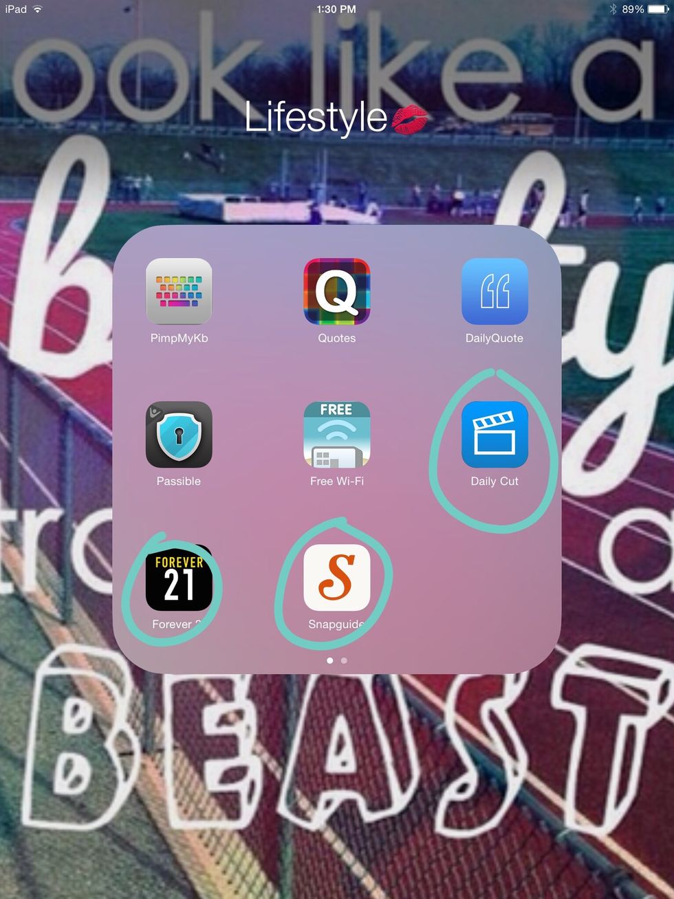 So not a whole lot going on here. I mainly use F21 app and snap guide of course!