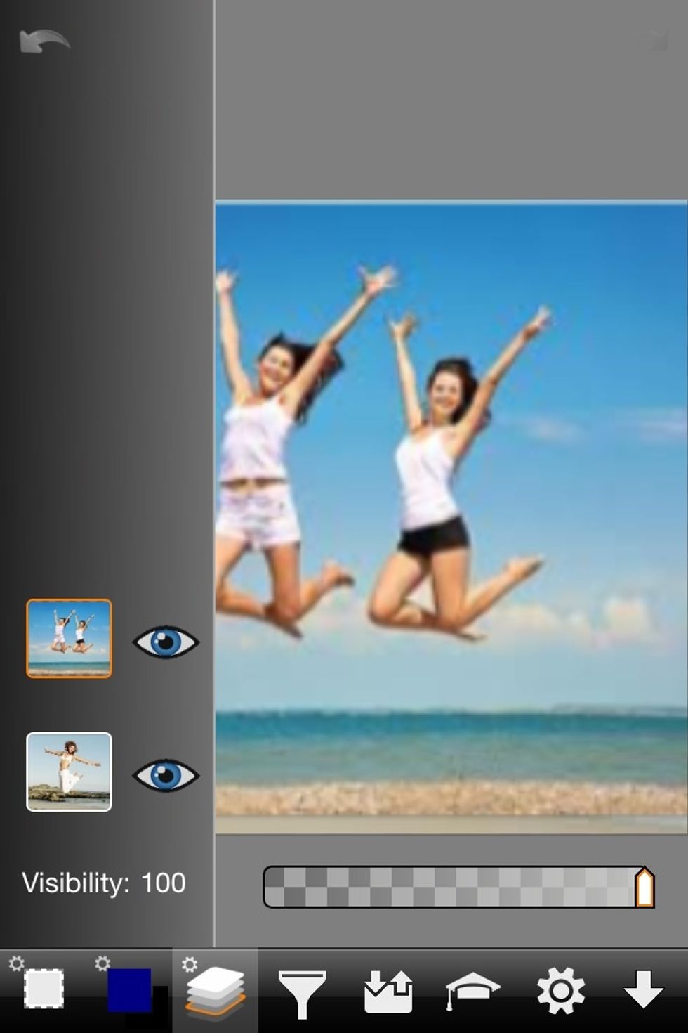 So now we have both images on their own layer.