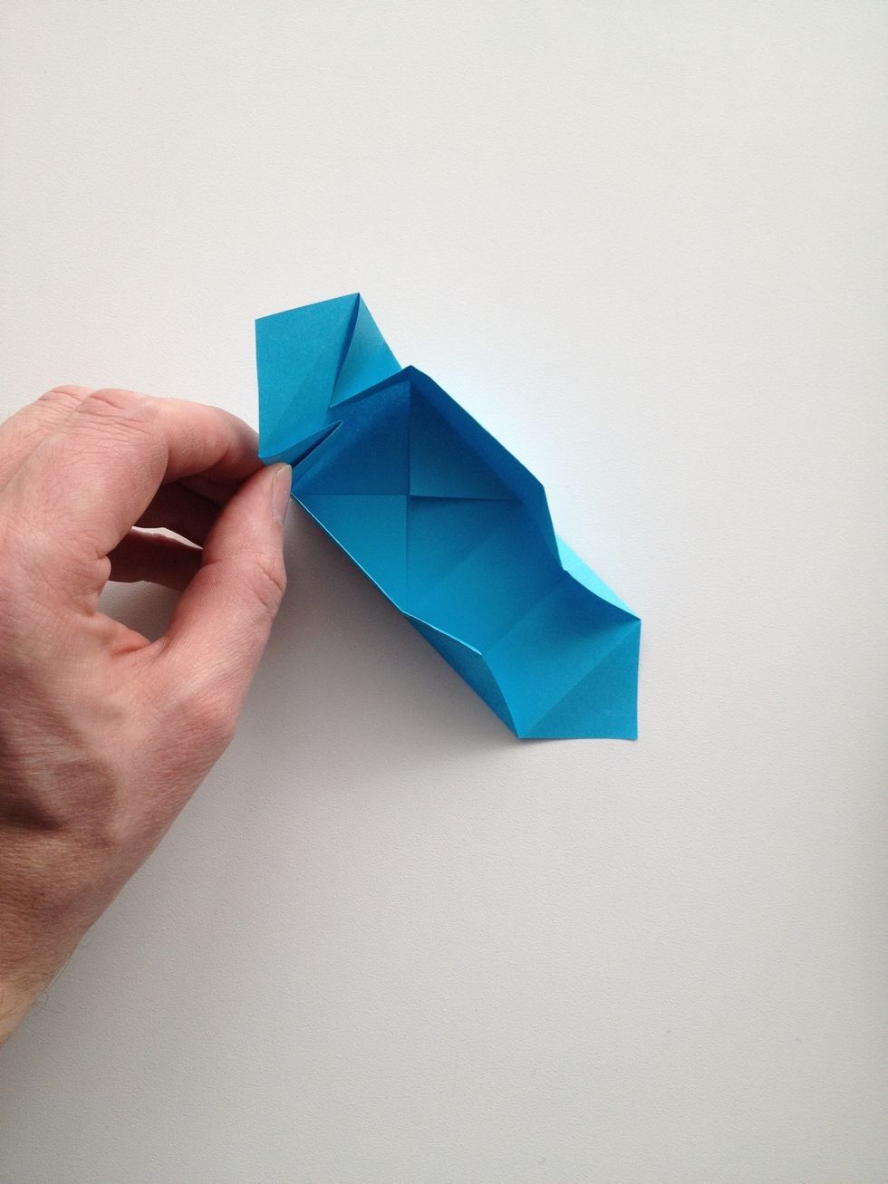 - so that the inner folds meet in the middle.