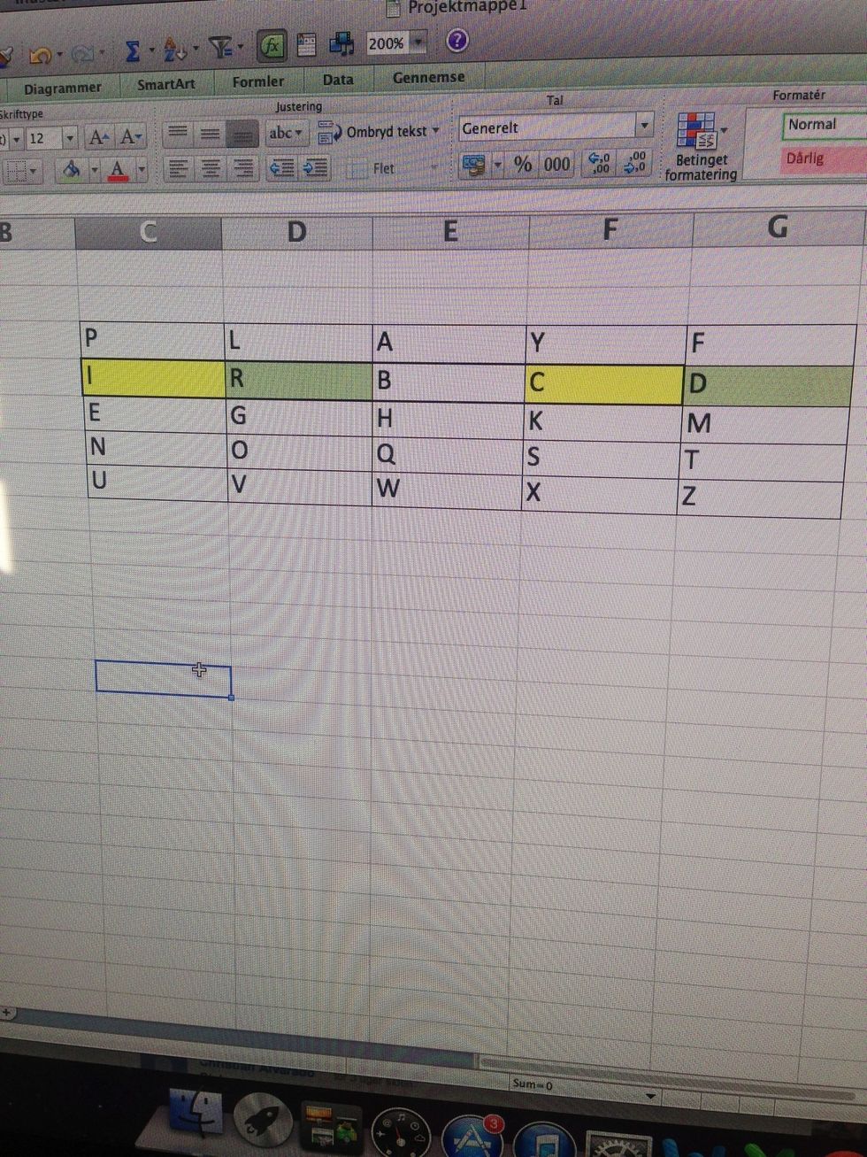So the right side of C is D and the right side of I is R. So we've encoded CI to DR.