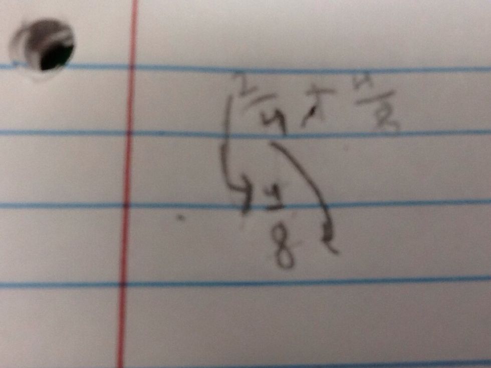 So the you multiply 2 x 2 which is 4