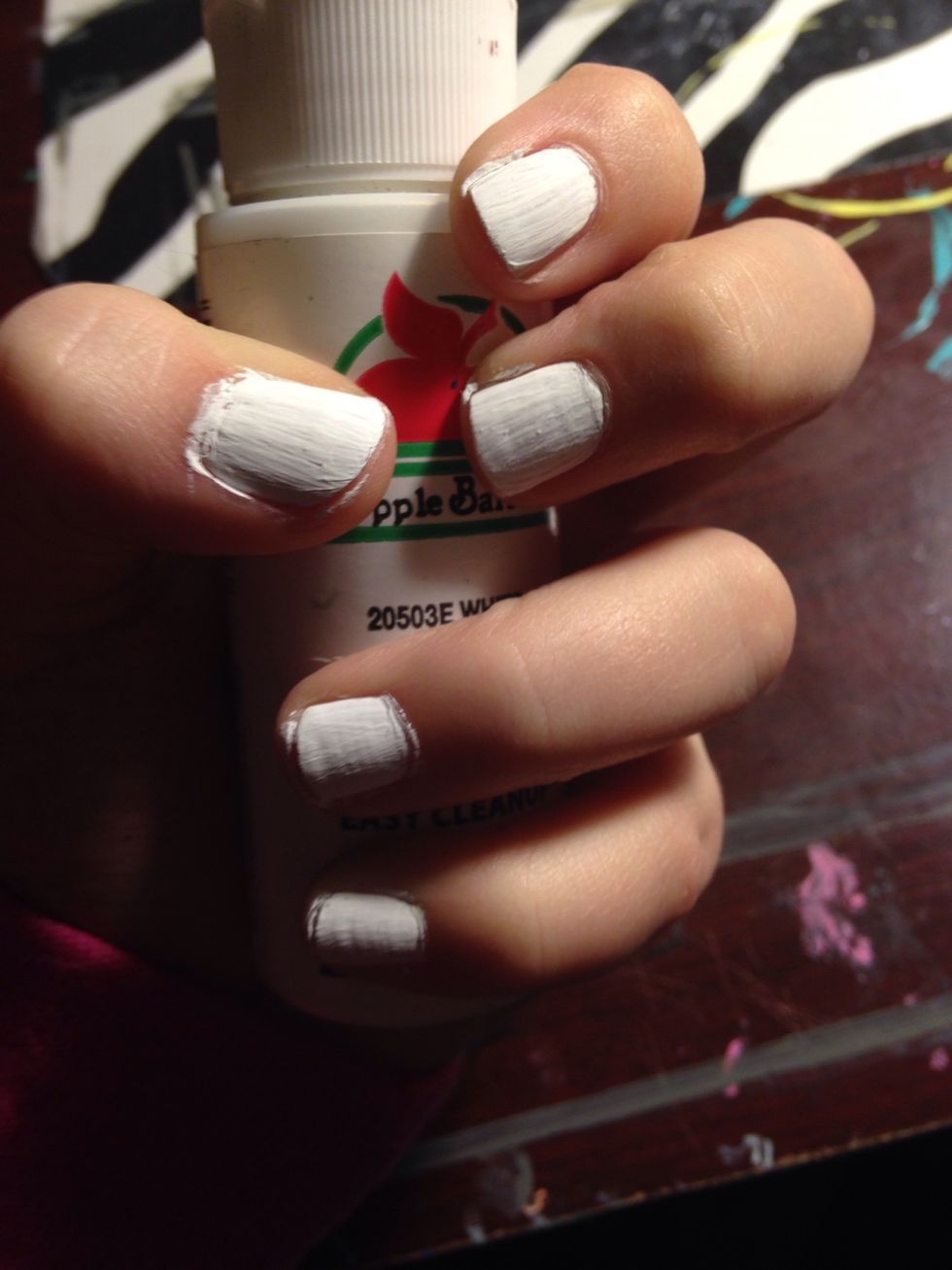 So this is my left hand, I applied 2 coats