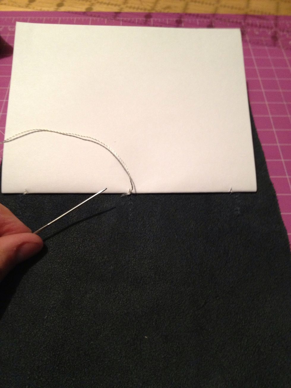 So to attach the next PB you going thru the centre of the PB but not the LP. So stitch the second piece thru the centre hole then using the same technique continue thru all the PBs.