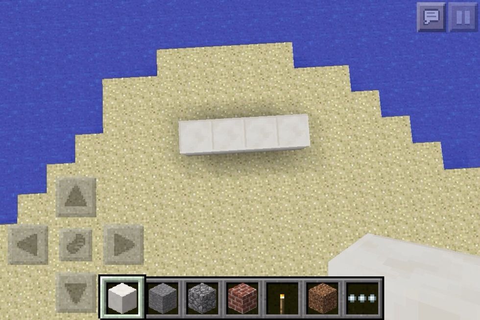 So to start I made a line that was 4 long