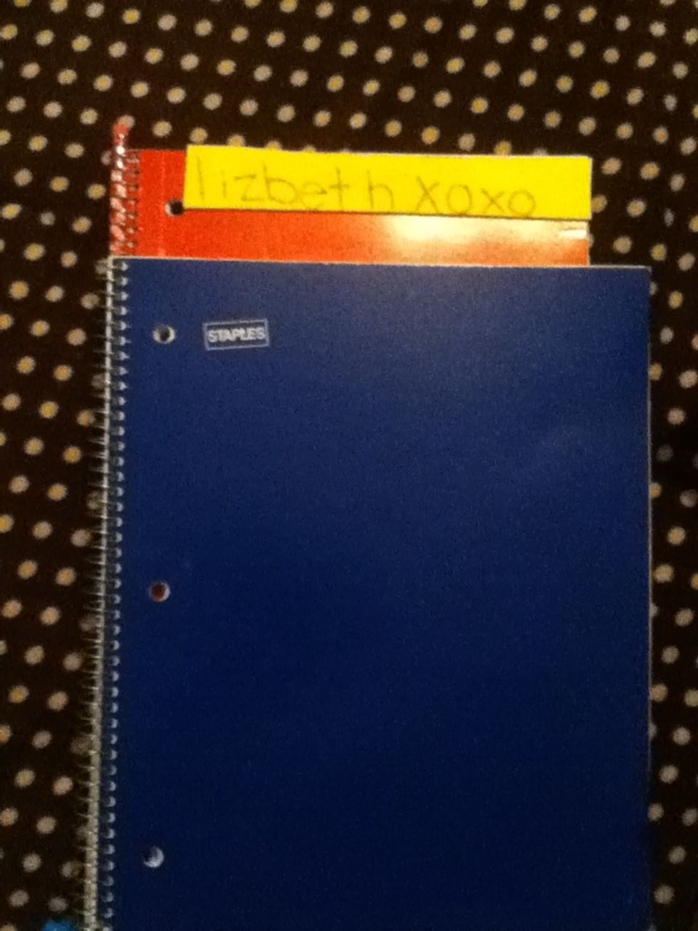 So u are going to put the notebooks in first