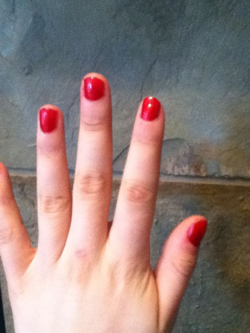 So u start with a new manicure...