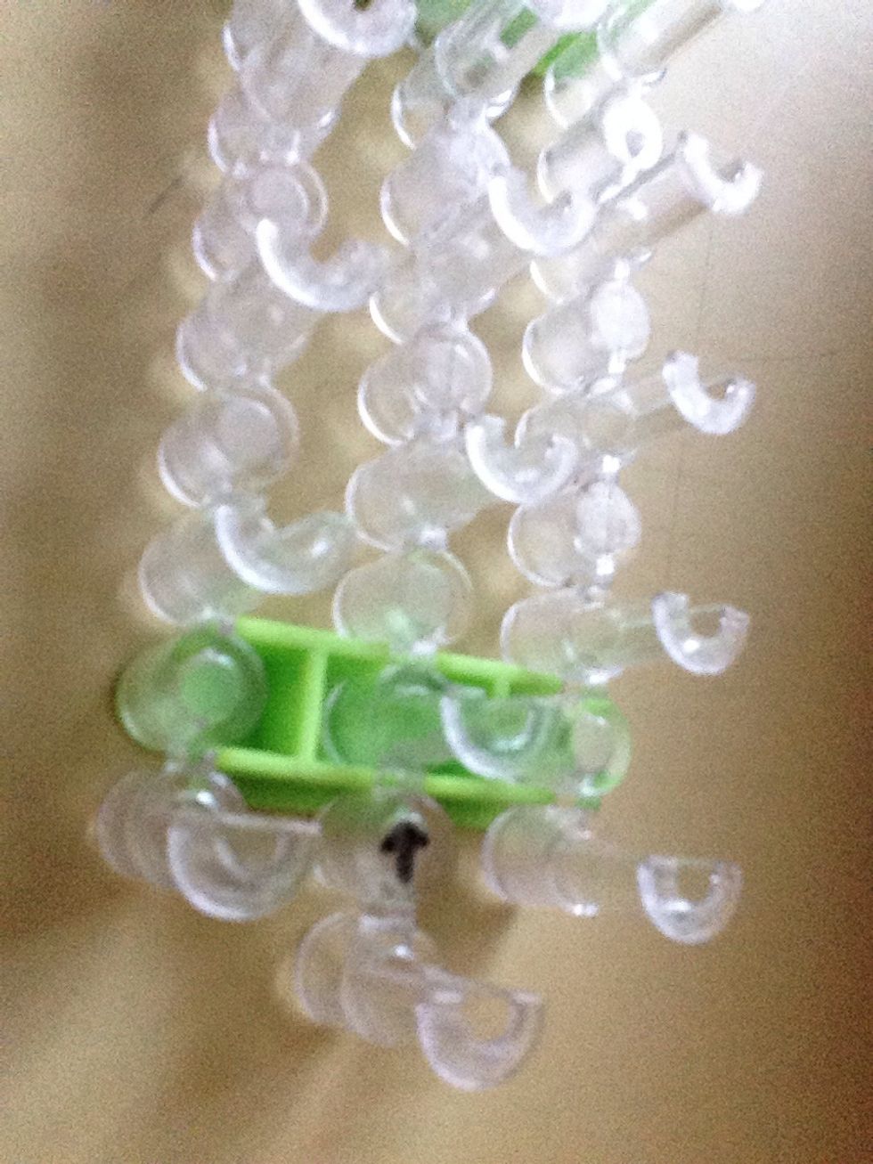 So we are going to start with the arrow pointing up. As you can see my loom is a little different but any loom with that format can work. \ud83d\ude00