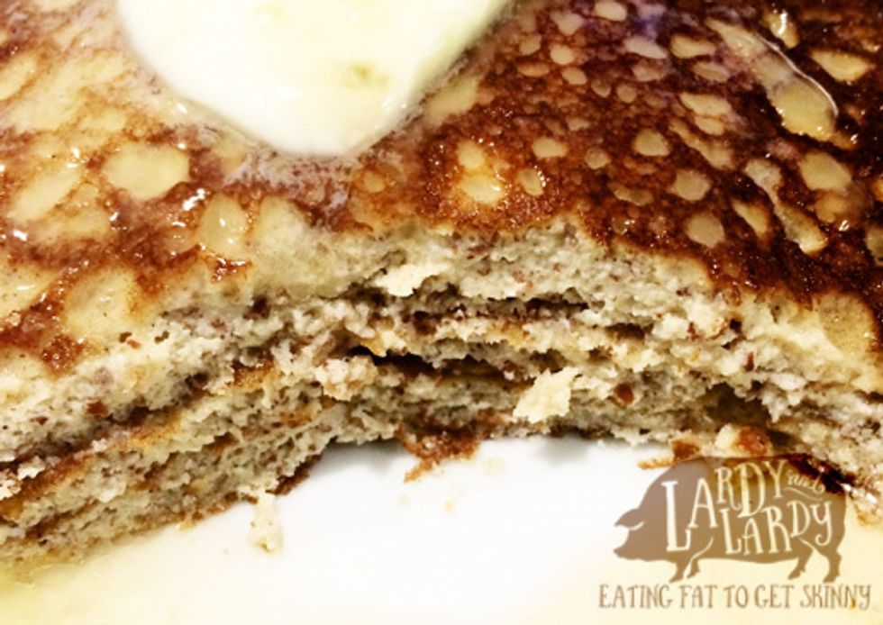 So.. yeah.. I was all "OM NOM NOM" As you can see here they are freaking gorgeous and yummy and wonderful in general! I added some sugar free maple syrup and butter. It was awesome.