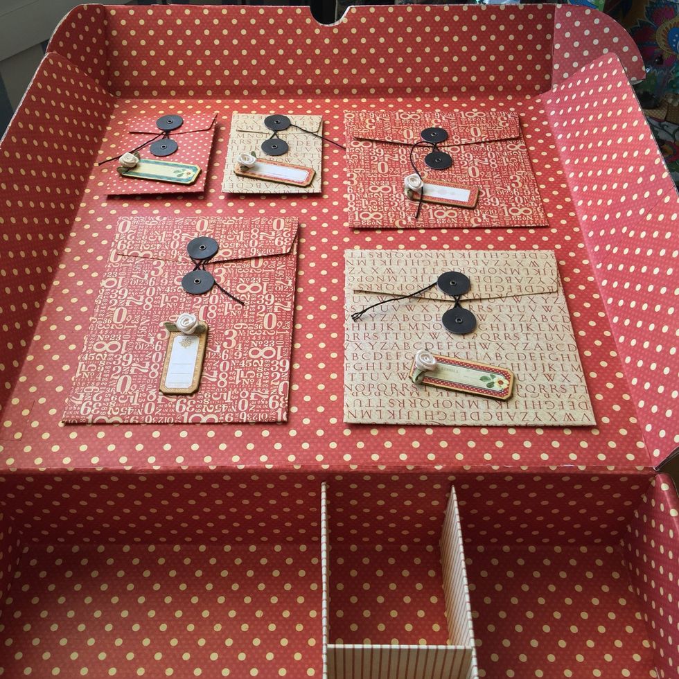 So you can remove and easily put the policy envelopes. You can keep small pieces in them as fussy cutting remnants or chipboards.