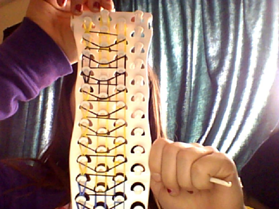 So you now grab the bottom band and move it up 1.