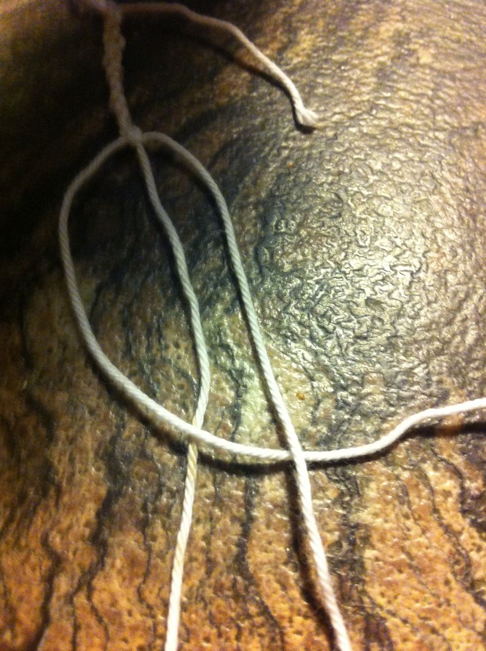 so you put the right cord over the left