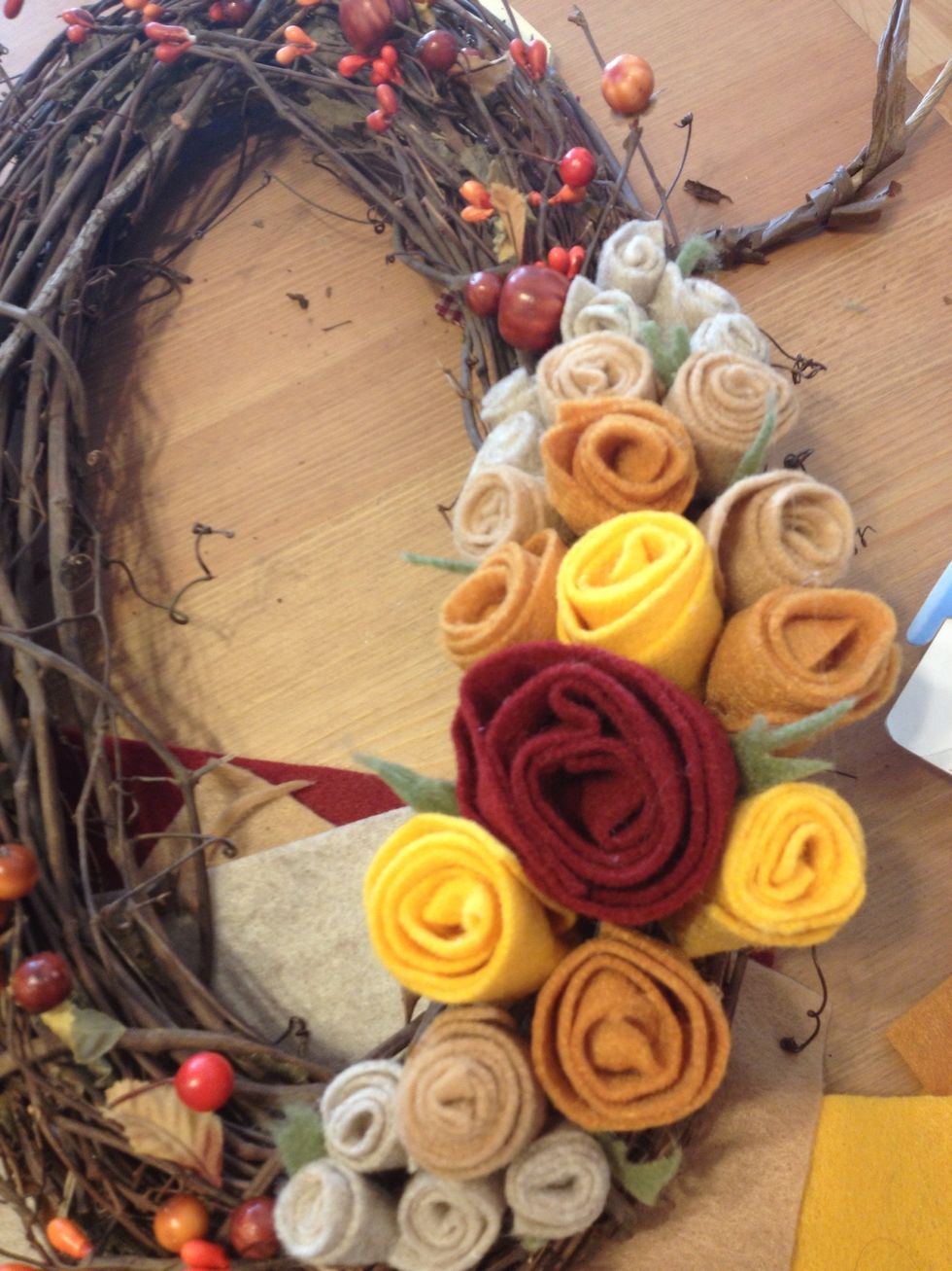 So your garland and roses are done!