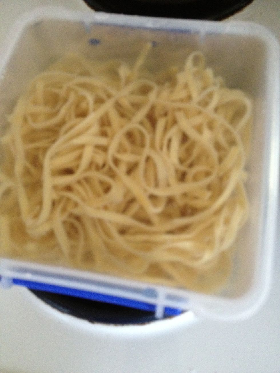 Soak or rinse the noodles briefly in cold water and then set aside. This is to prevent them from sticking.
