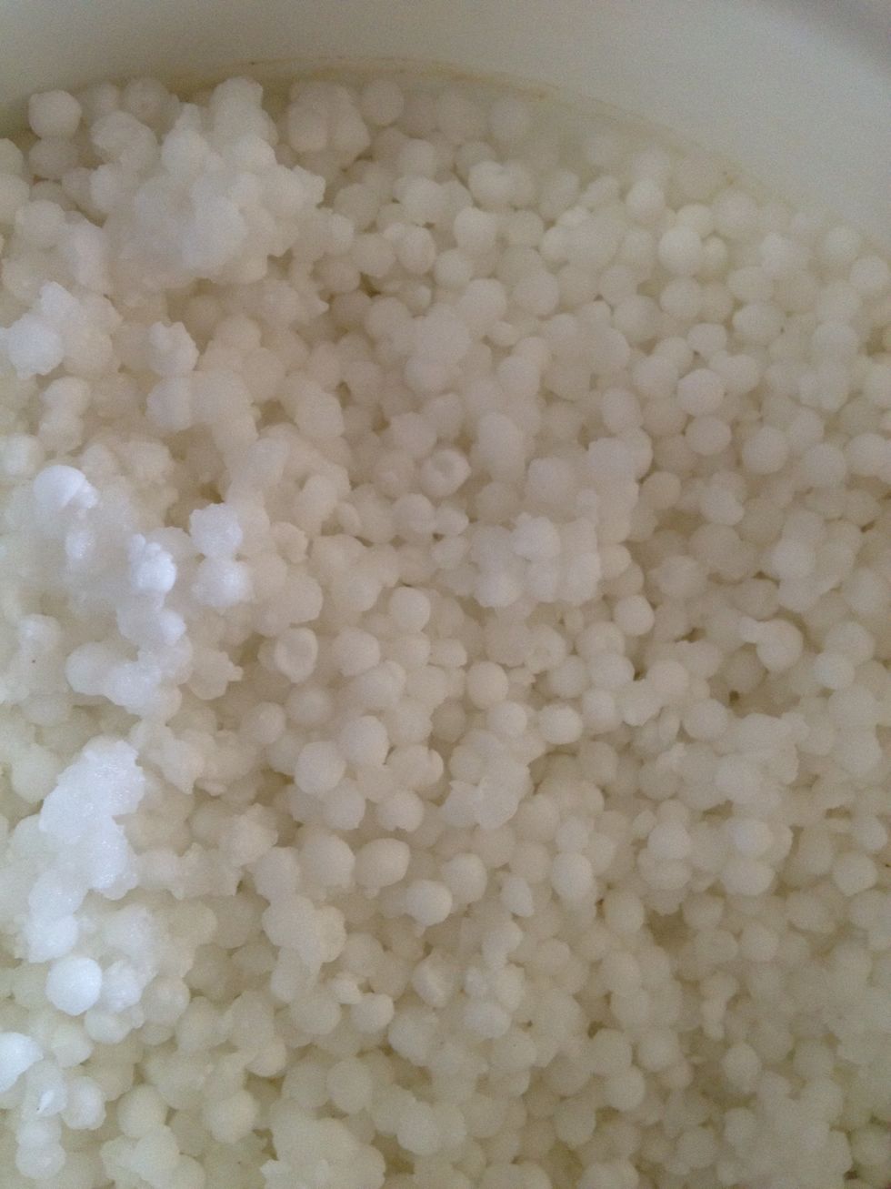 Soak Sabudana overnight and it gets double in quantity . Drain the water off and set aside.