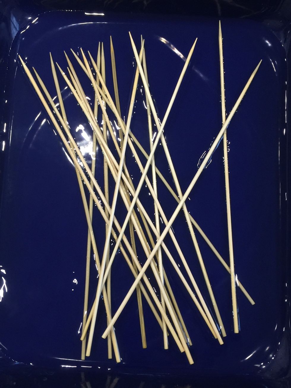 Soak skewers in water for 1 hr  so