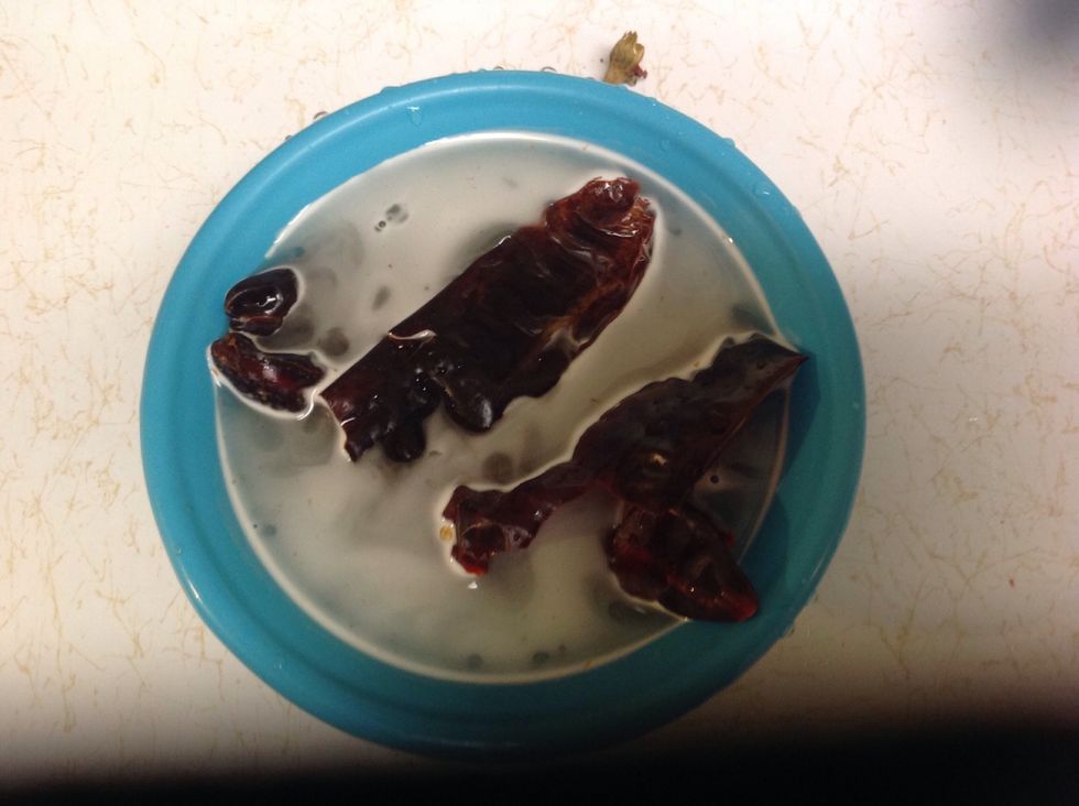 Soak the peppers