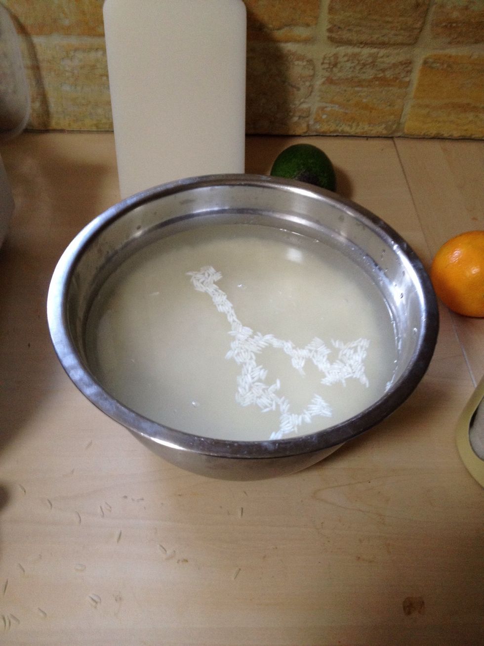 soak the rice in water for about 30 min