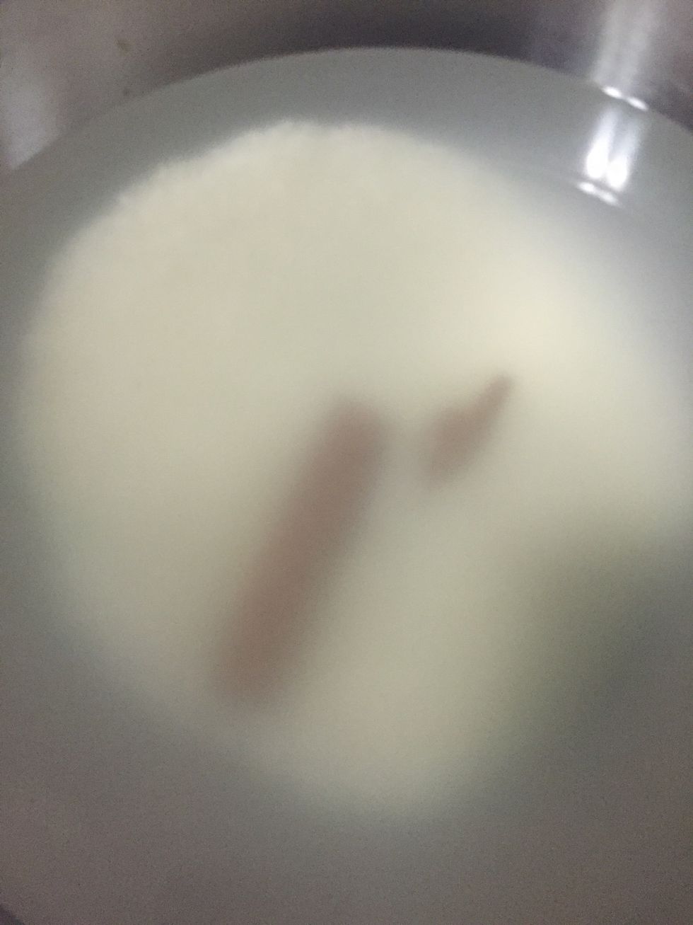 Soak your rice and cinnamon sticks in 6 cups of water overnight.