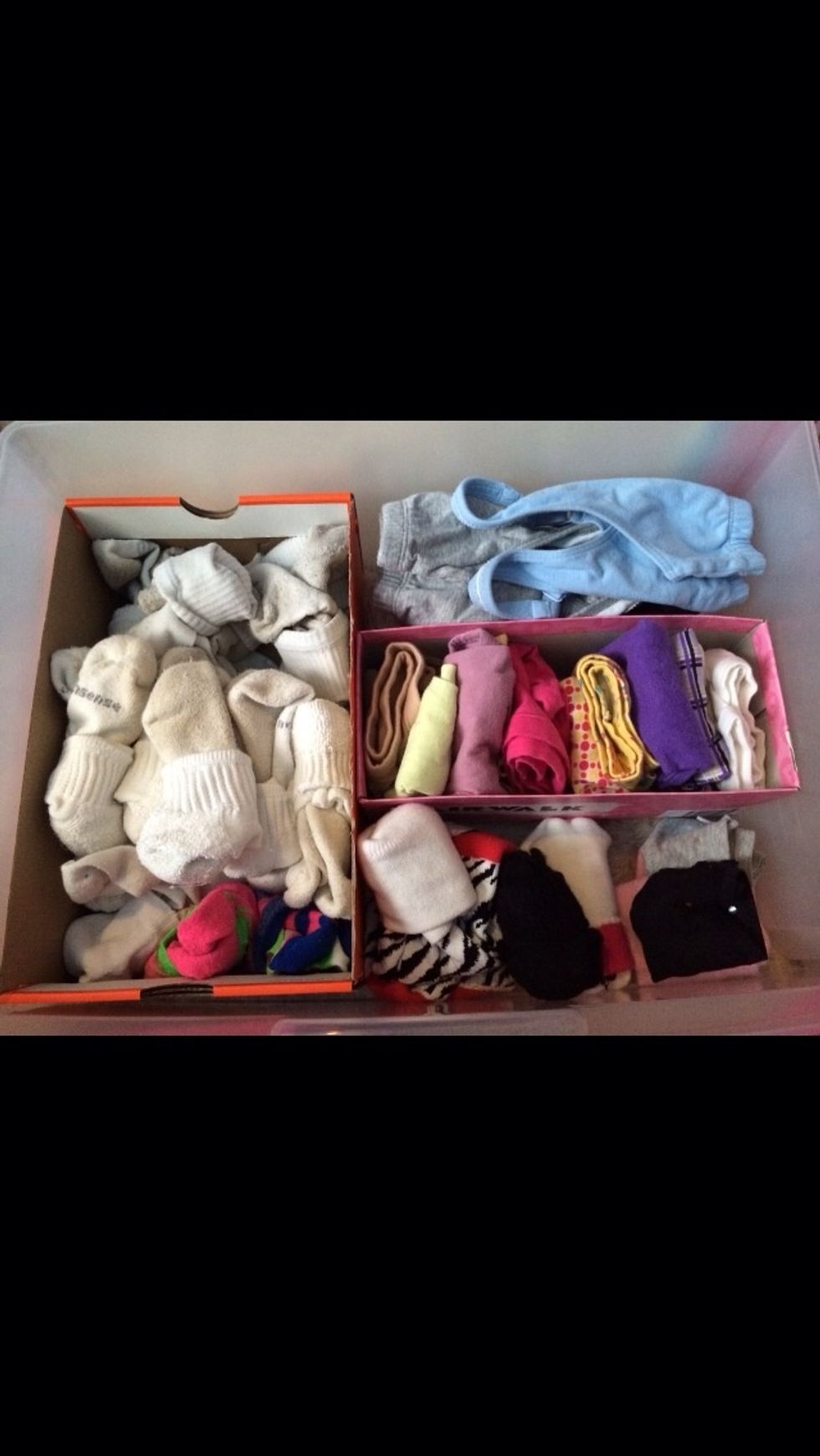 Socks in. Now that's going to be easier to keep straight. \ud83d\udc4d