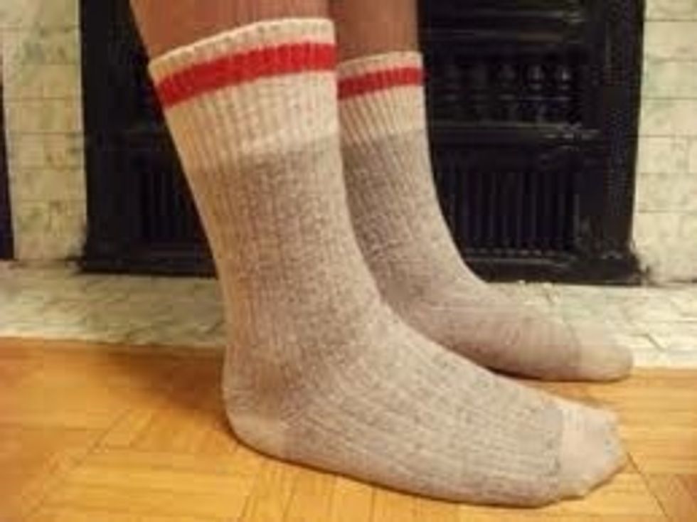 Socks: To keep your foot warm and less smelly, try wooly socks or dry fast.  Even Dollar Store has one!  Cotton one holds too much water, it will freeze your feet with your sweat >_<