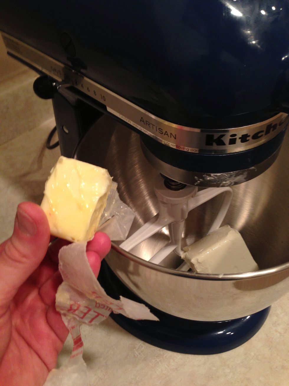 Soften the butter in the microwave before throwing it in. I've tried softening it by making it read poetry and love stories or watching the Lifetime channel but the microwave is always more efficient.