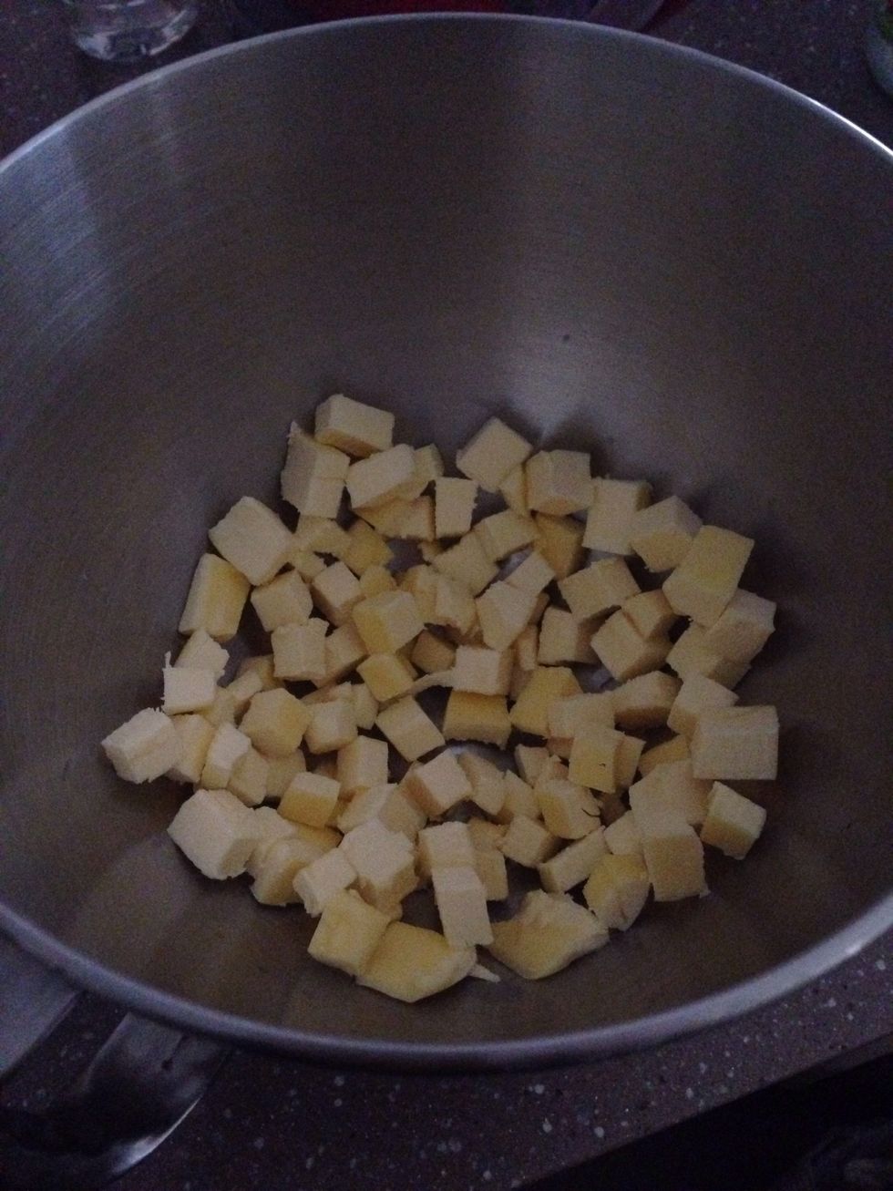 Soften your butter or just chop it up small