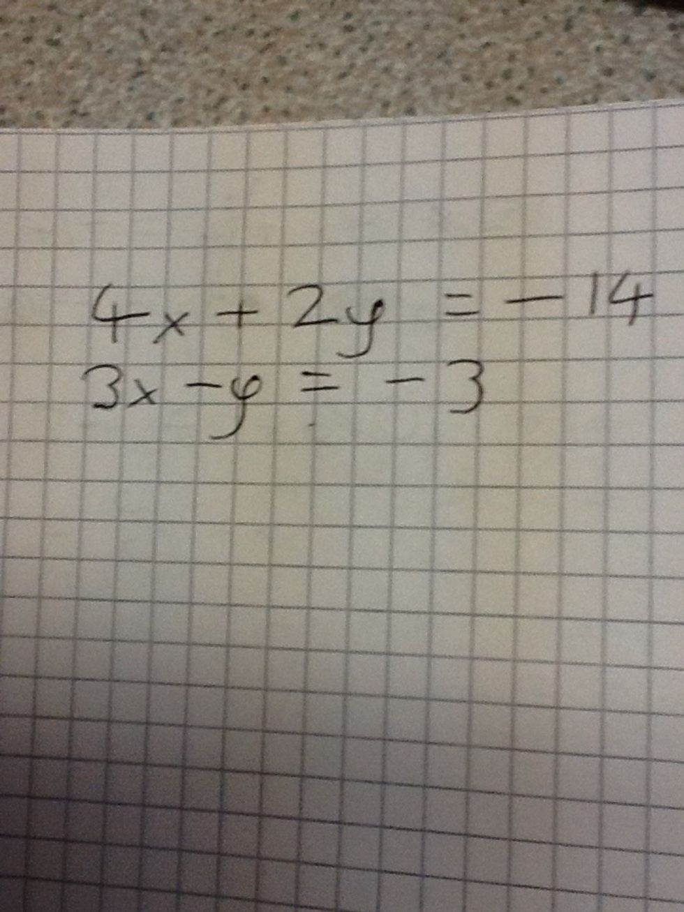 Solve this simultaneous equation