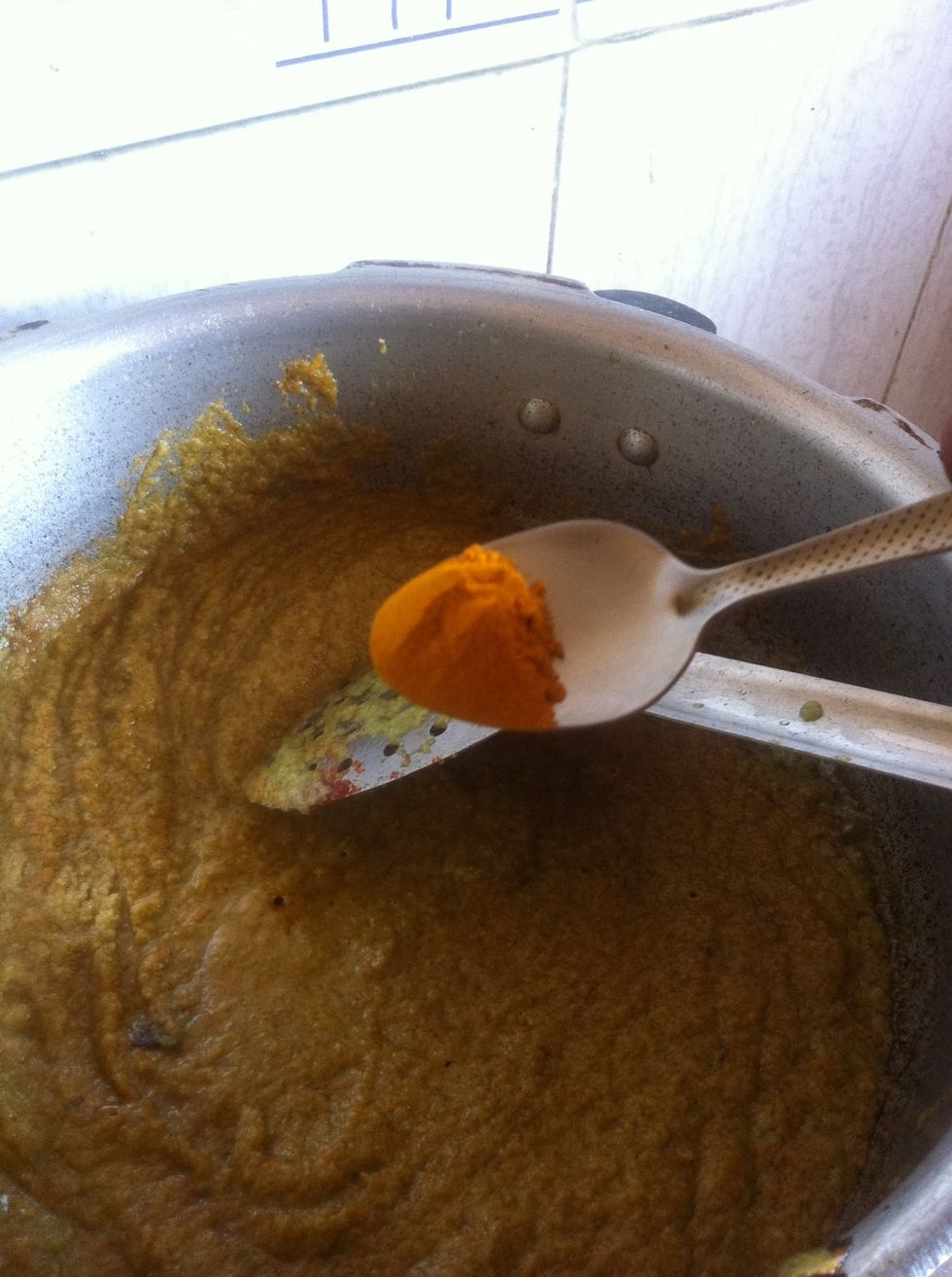 some amount of turmeric...in you go