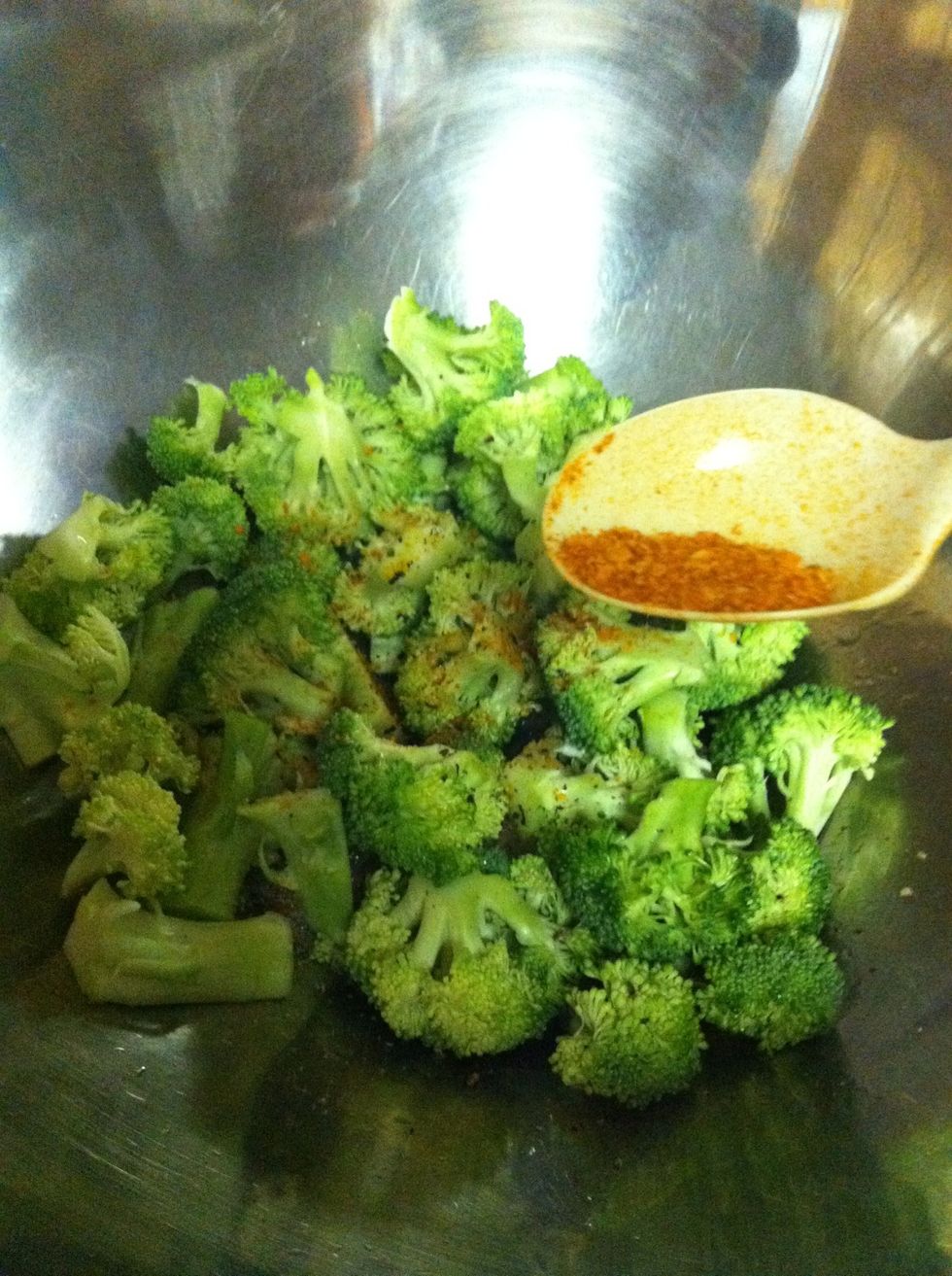 some crushed red chili flakes for some spice(you can put as much as you want depending on how spicy you want it),