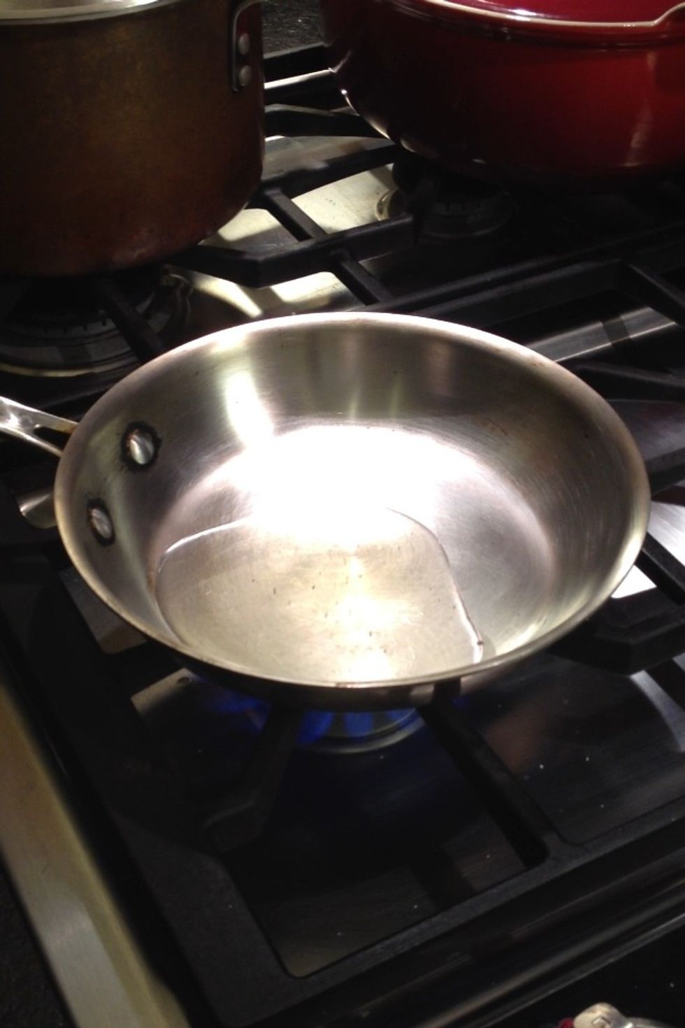 Some oil. And bacon pieces if you have any.