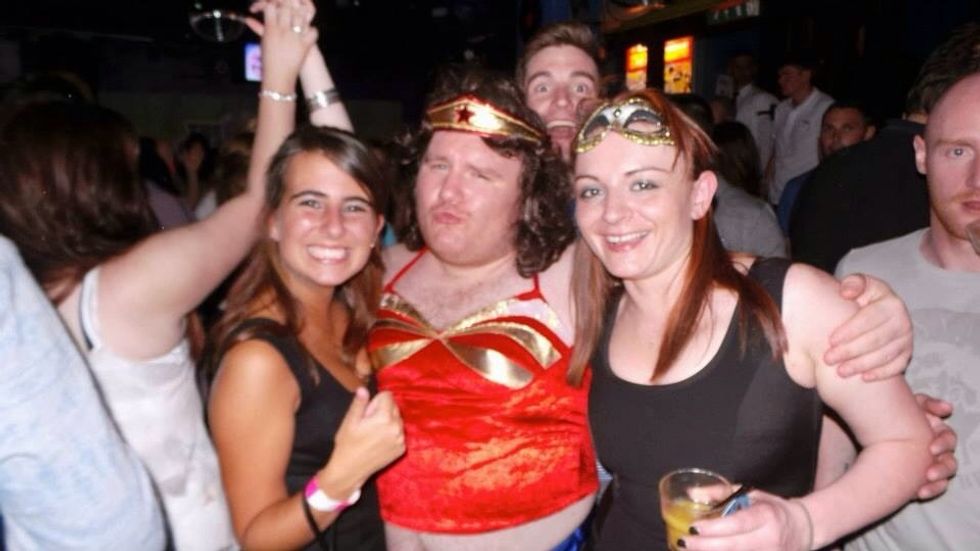Some random guy in a Wonder Woman outfit always adds some flavour to the party