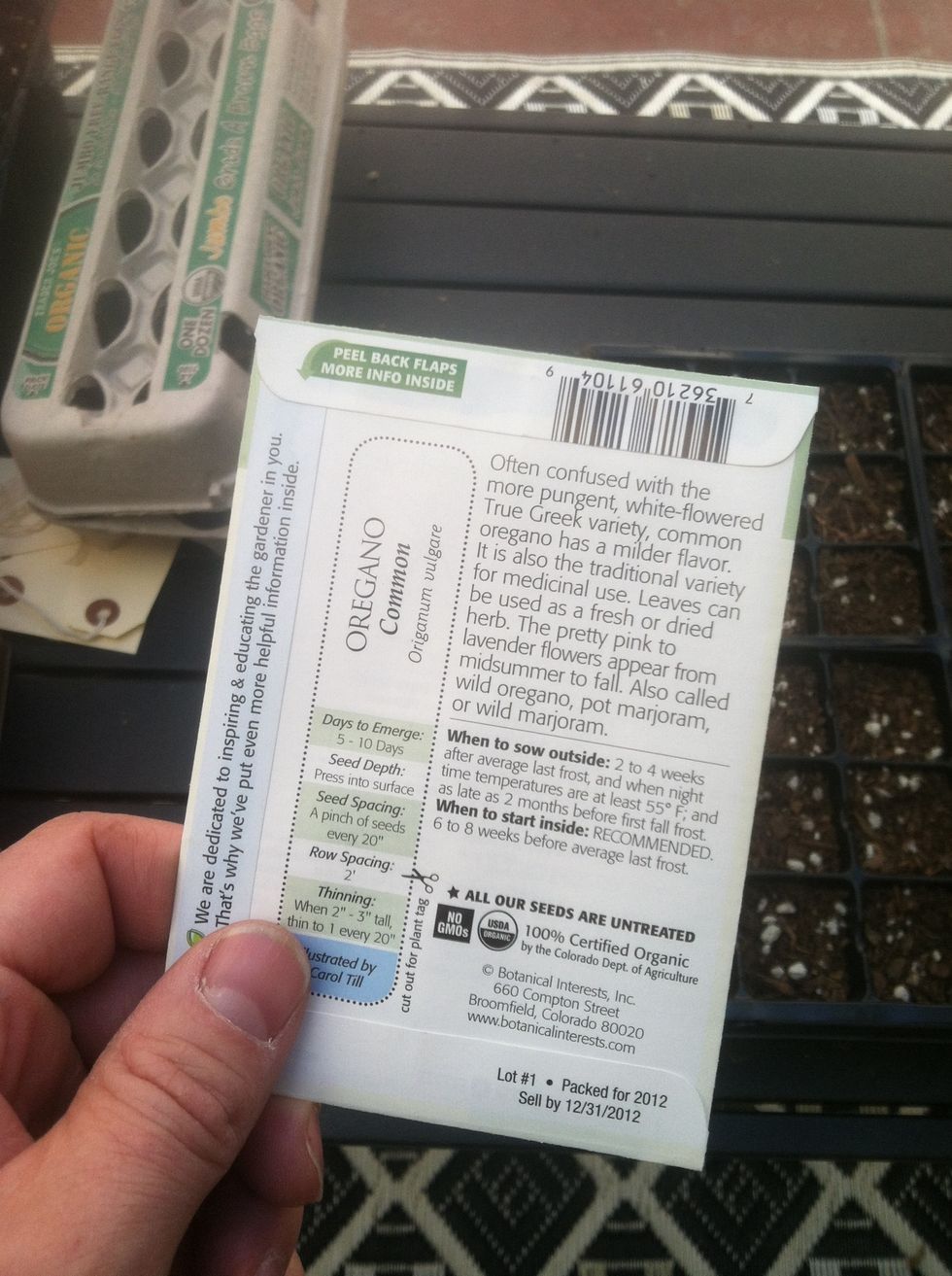 Some seeds tell you at what depth to sow them.